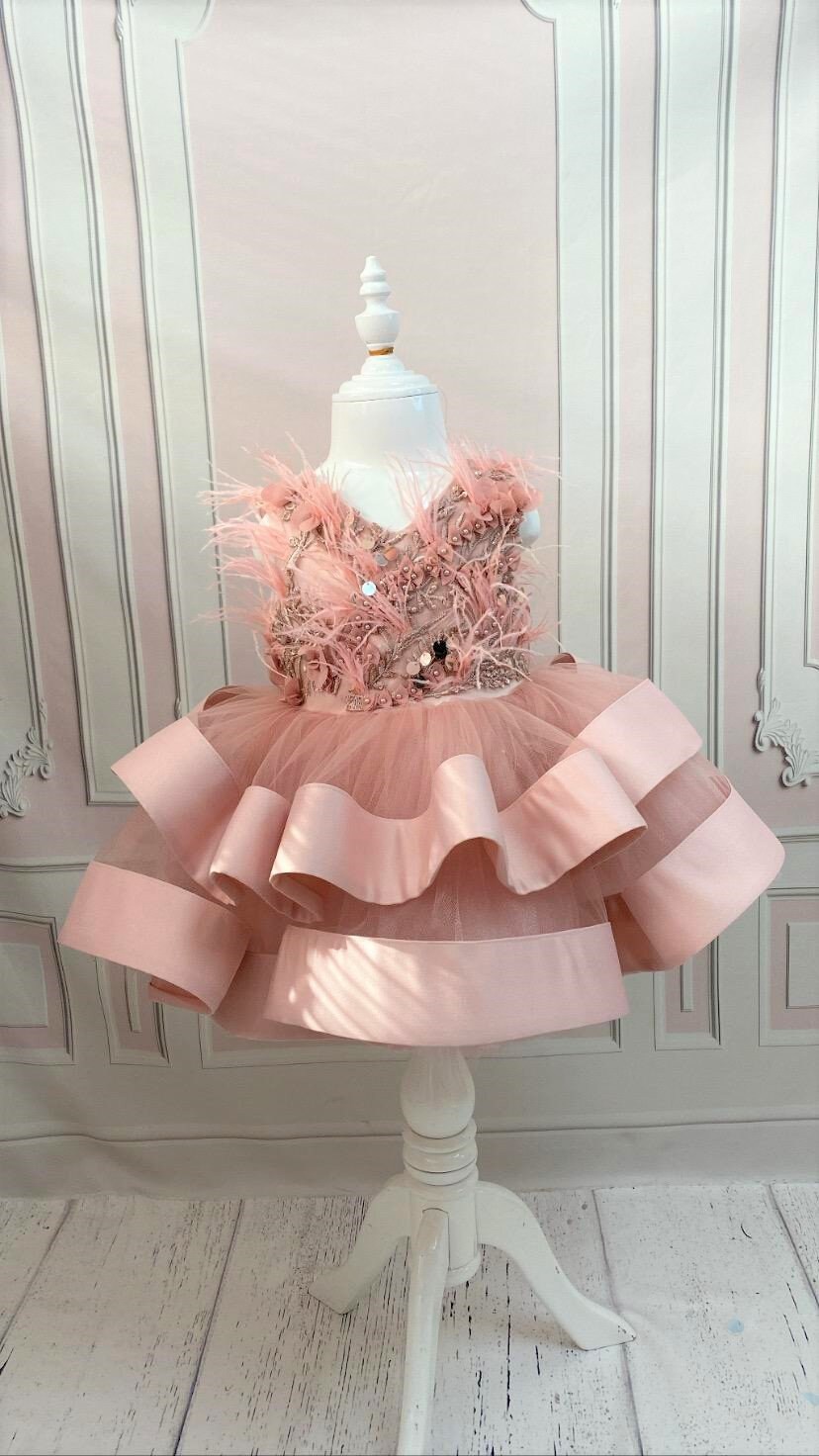 Pink and gold dress for 1 shop year old