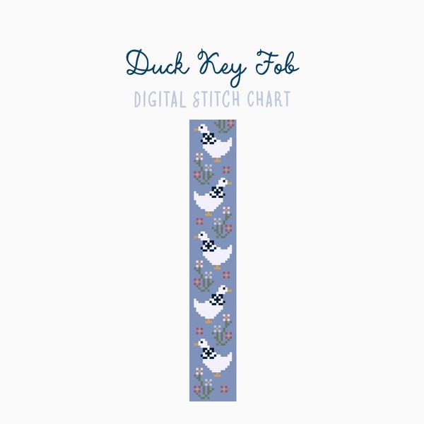 Duck Key Fob Cross Stitch/Needlepoint Pattern