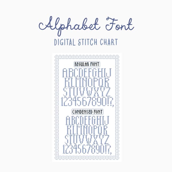 Needlepoint Lettering Charted Alphabet for Needlepoint - Etsy