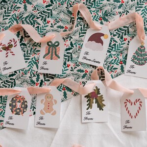 Candy Cane Gift Tags Christmas Themed Printable Gift Tags Downloadable ...