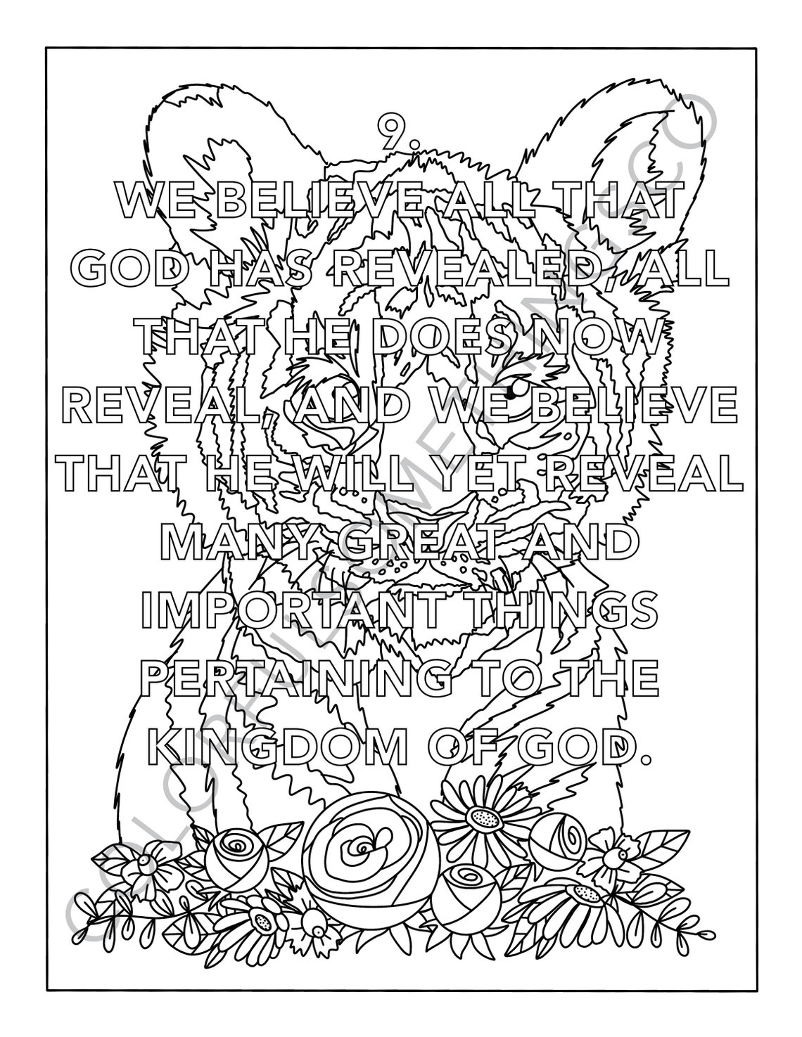 13 Articles of Faith Coloring Pages Pack of 13 Digital - Etsy