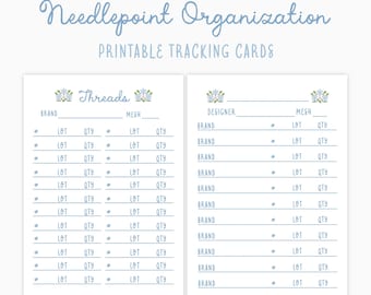 Schede di monitoraggio dell'organizzazione dei fili e dei lavori in corso per il ricamo