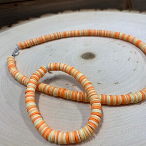 Heishi Bead Bracelet and Necklace sets, summer jewelry, beach jewelry, tween, teen