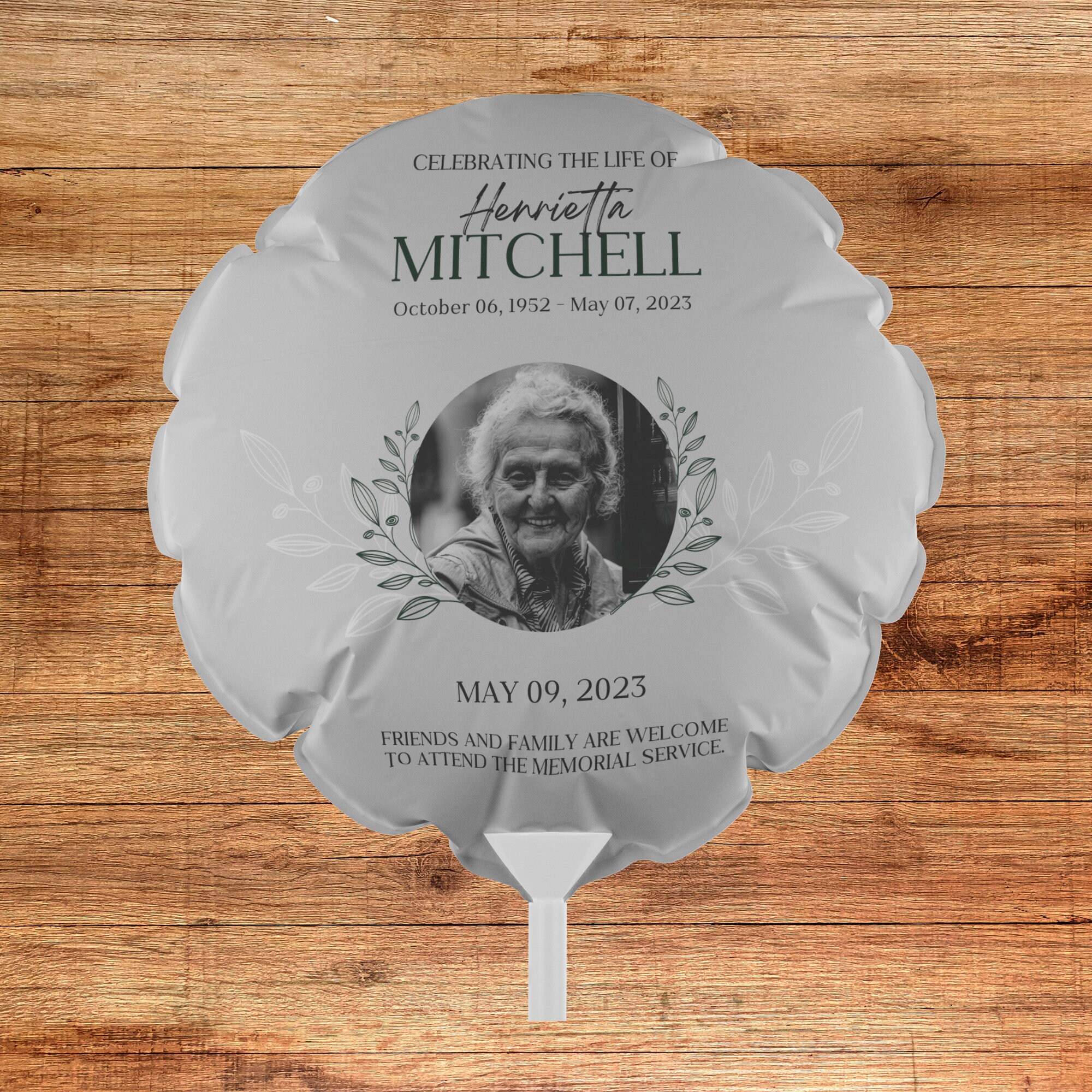 Personalized Memorial Balloon, Custom Photo Balloons, Custom Printed