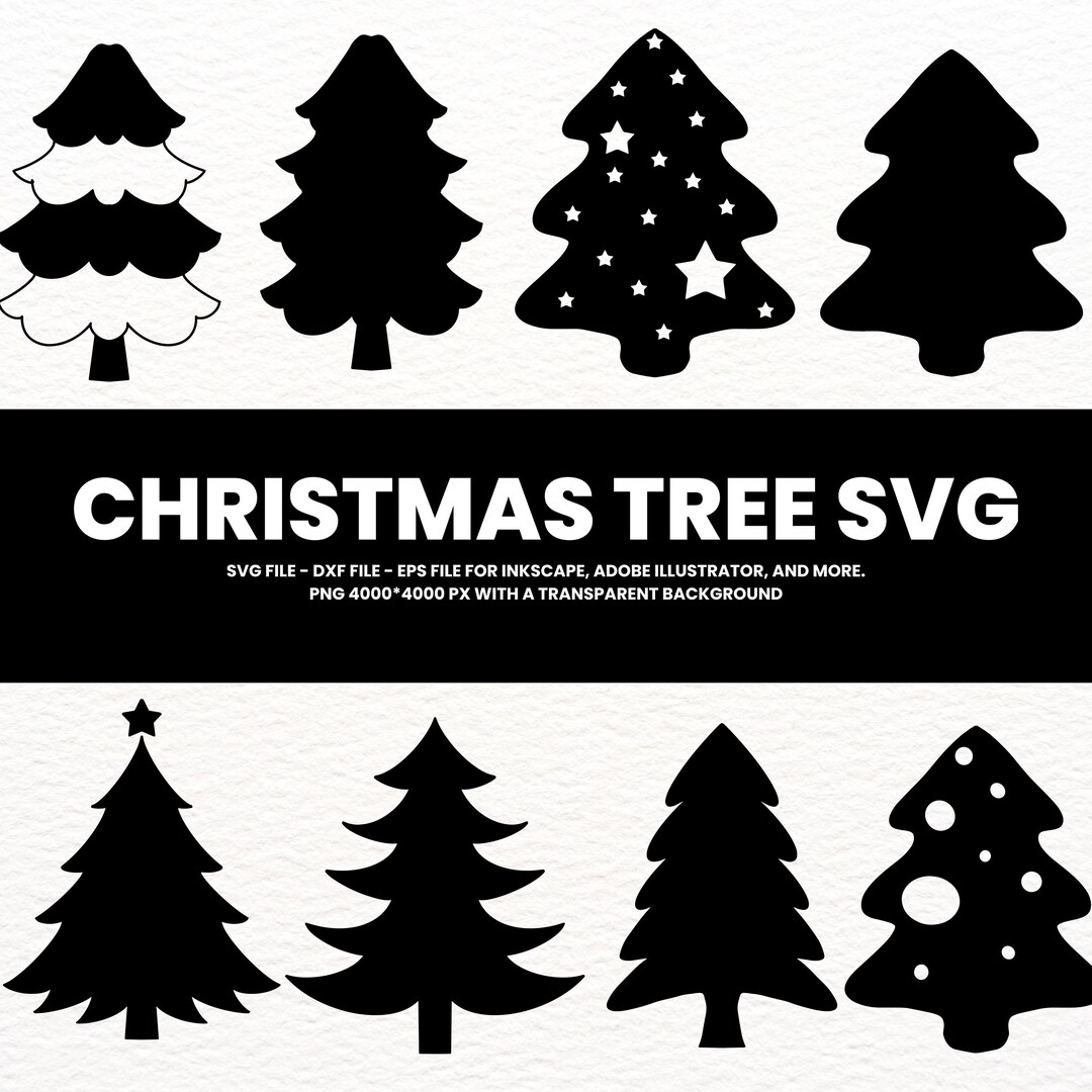 Christmas Tree SVG Bundle Christmas Tree Clipart Etsy