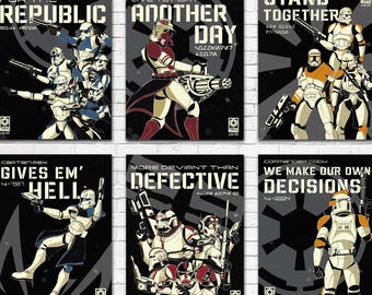 Clone Trooper Sammlung Drucke | 8 x 10 Druck | Druckgrafik | Handgezeichnete Illustration | Krieg der Sterne