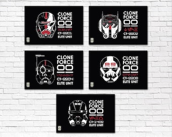 The BadBatch Series No. 1 Collection Prints | 8 x 10 Druck | Druckgrafik | Handgezeichnete Illustration | Krieg der Sterne