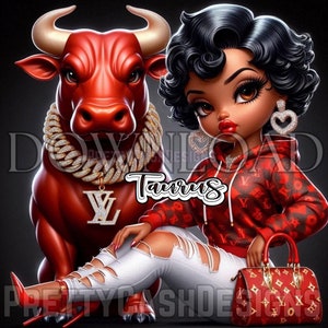 Aniversário de Touro Betty Boop, Lv Betty, Rosa, Touro, Zodíaco, Arquivos Svg, Clip Art, Sublimação, PNG, DTF, alta resolução, Cricut, Camiseta