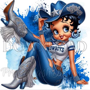Betty Boop Cowgirl png, Western PNG, Betty boop svg, Clip Art, Howdy PNG, download, PNG, Clipart, Fußball, Tshirt, Cowboys, Dallas, Blau