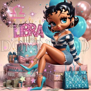 Waage PNG, Betty boop, Betty boop png, Waage, Sternzeichen, Geburtstagskarte, Sublimation, PNG, DTF, hohe Auflösung, Cricut, Tshirt, Geschenk