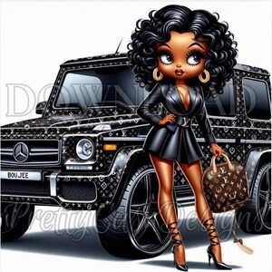 Boujee Betty Boop Black Betty boop png, Luxury Truck, Sublimation, Betty boop svg, Digital Download, Tumbler Wrap, cute Betty boop