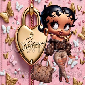 Betty Boop Roze portemonnee Tumbler cartoon, beker png, Classy Betty Boop, telefoonhoesje ontwerp, Betty Boop png, t-shirtontwerp, girly, kunst