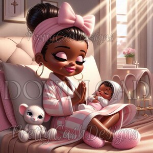 Bebé niña Betty Boop negra png, guardería rosa, diseño de sublimación, recién nacido, bebé, decoración de guardería, regalo para nueva mamá, Día de la Madre, arte de pared, png