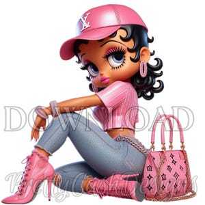 Betty Boop em camisa de beisebol rosa, arquivo de imagem, esportes png, Betty boop png, DTF, transferência de calor, arquivo Svg, Betty boop svg, camiseta, streetwear