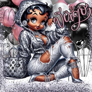 Virgo Birthday Betty boop, Lv Brown, Paris, Virgo, Sternzeichen Geschenke, Clip Art, Sublimation, PNG, DTF, hohe Auflösung, Cricut, Tshirt, Geschenk