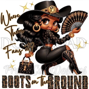 Betty Boop con stivali neri a terra PNG File digitale Tumbler Betty Boop con cappello da cowboy nero Cowgirl png, Maglietta da rodeo western png