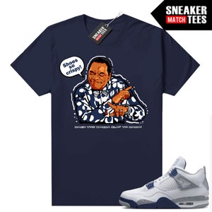 Midnight Navy 4s shirts to match Sneaker Tees Navy "Shoes So Crispy"