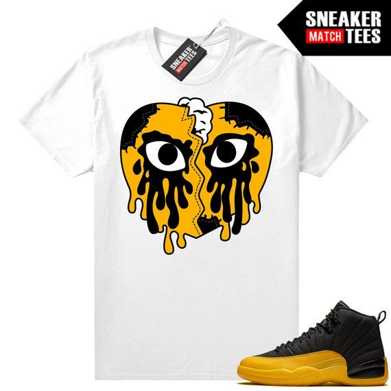 Jordan 12 University Gold Sneaker Shirt