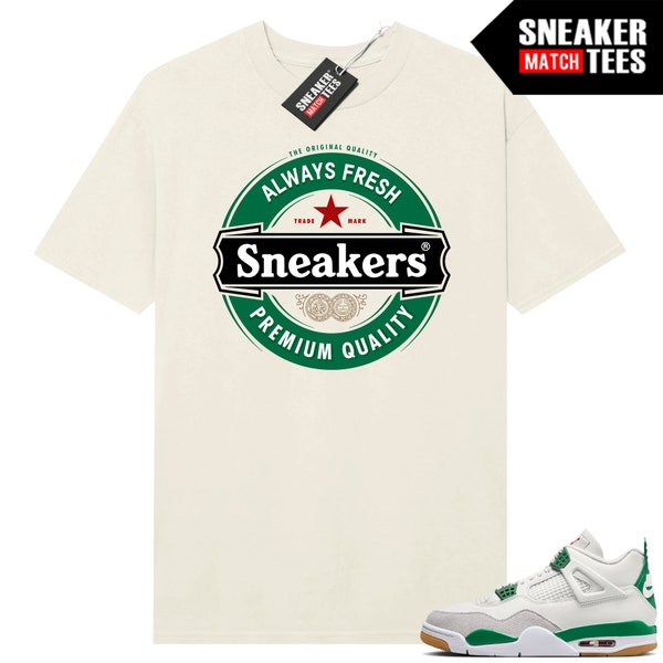 Pine Green 4s to match Sneaker Match Tees Sail "Sneakers"