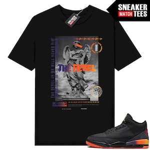 J Balvin 3 Rio to match Sneaker Match Tees Black &quot;Rebel&quot;