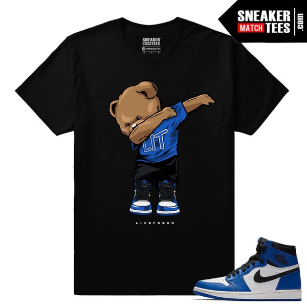 Game Royal 1s Sneaker Match Tees Black "Dabin Bear"