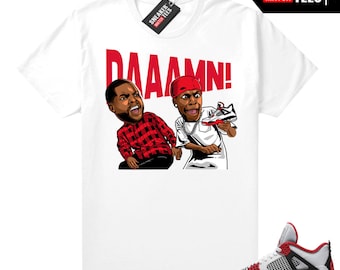 jordan 4s fire red shirt