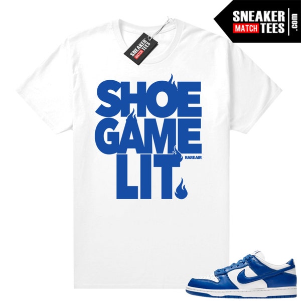 Dunk Low Kentucky Shirts om sneaker match tees wit "Shoe Game Lit" te matchen