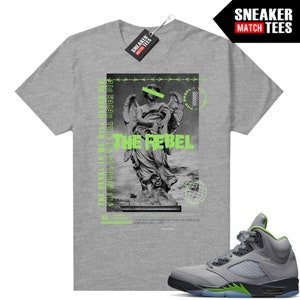 Green Bean 5s passend zu Sneaker Match Tees Heather Grey „Rebel“