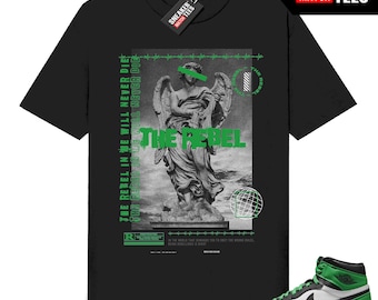 Camiseta deportiva Lucky Green 1s Match negra "Rebel"