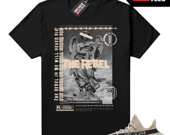 Yeezy 350 V2 Slate shirts to match Sneaker Match Tees Black "The Rebel"