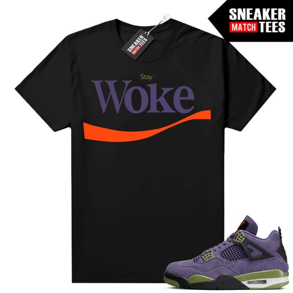 Canyon Purple 4s Matching Sneaker Tees Shirts Black stay Woke Etsy