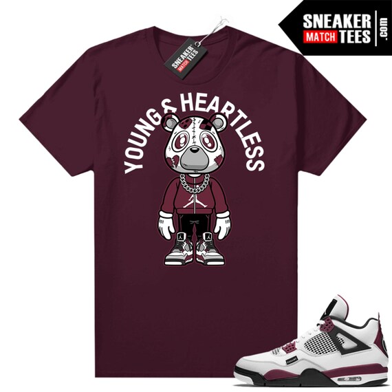 Camisetas del PSG 4s a juego con Sneaker Match Tees Granate