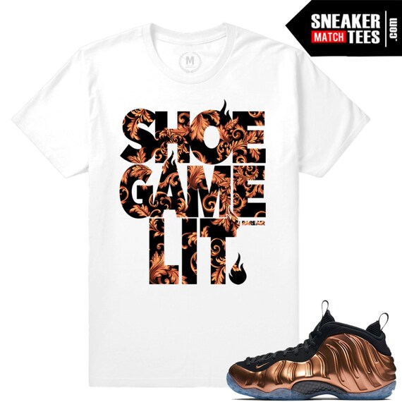 Copper Foams Shirts to match Sneaker Match Tees White