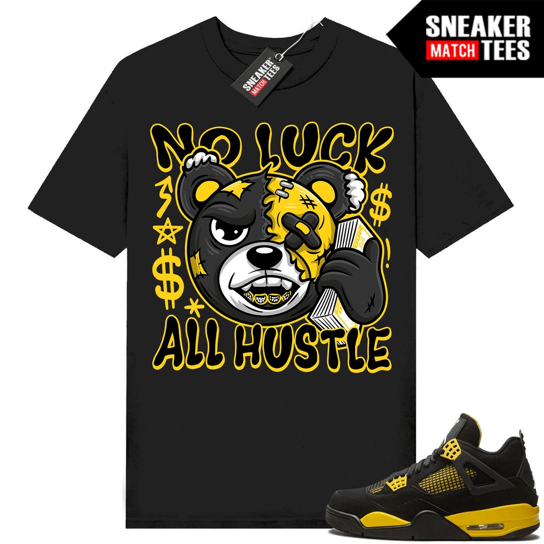 Thunder 4s Shirts to Match Sneaker Match Tees Black no Luck Bear - Etsy