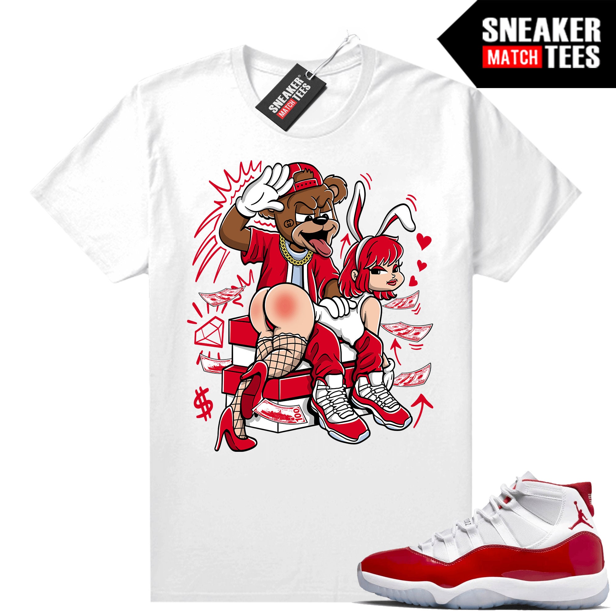 Jordan 6 UNC Sneaker Tees Outfits | Sneaker Threads Bear Shirt