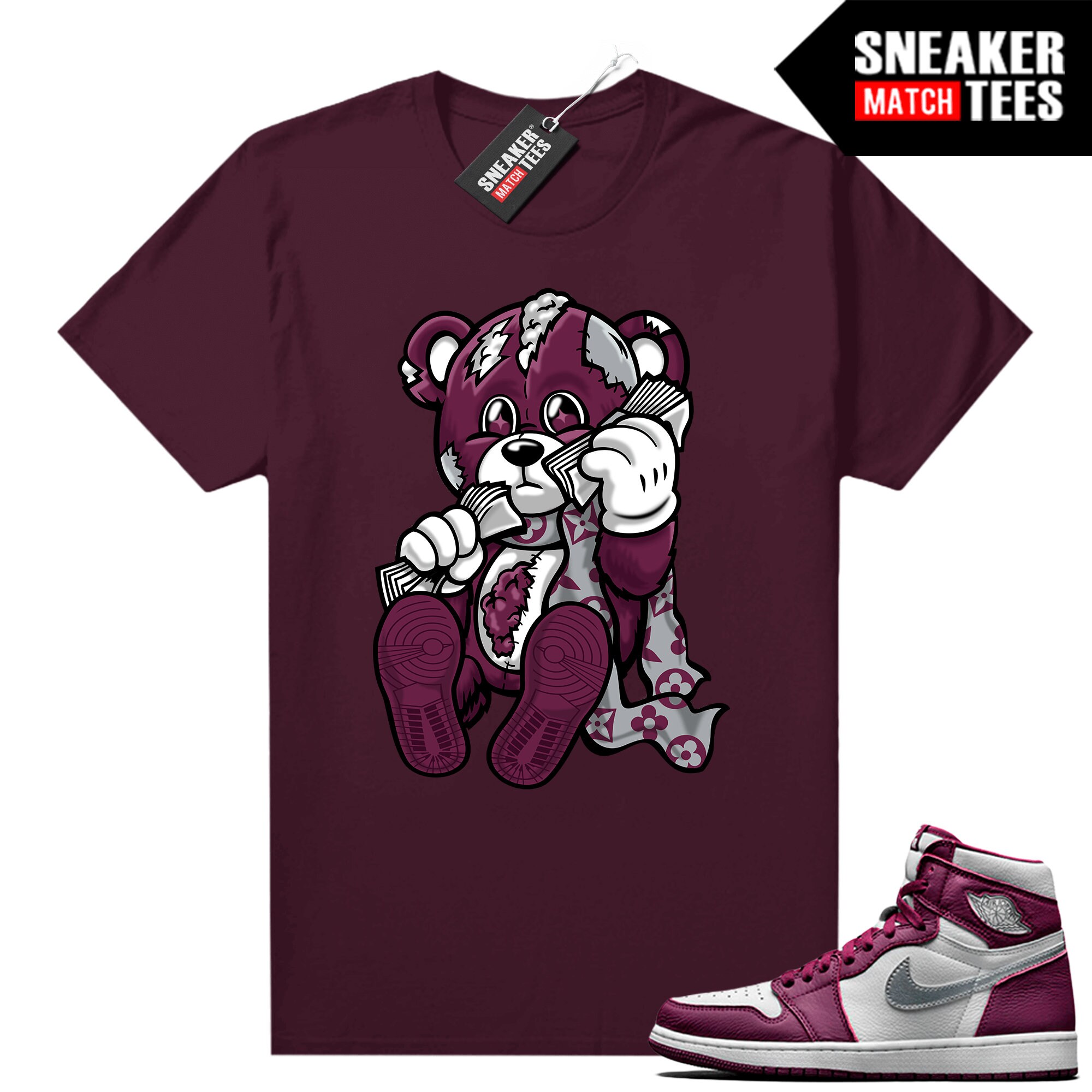 burgundy jordan t shirt