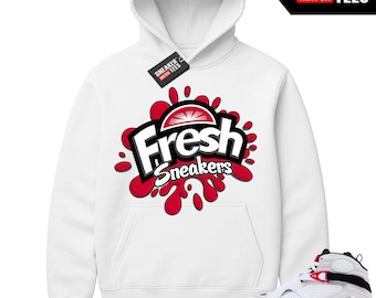 Jordan 8 White True Red Sneaker Match Hoodie Białe świeże trampki