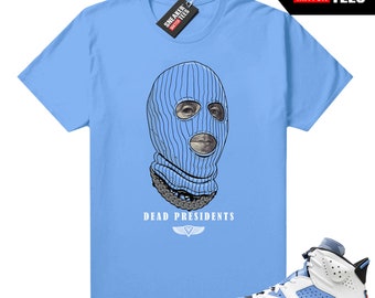 Camisetas University Blue 6s para combinar con las camisetas Sneaker Match de University Blue "Dead Presidents"