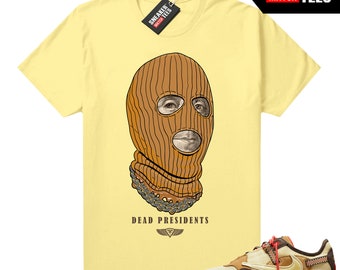 Air Max 1 Travis Baroque Brown Sneaker Match Tees Light Yellow "Dead Presidents"