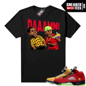 What the 5s shirts passend zu Sneaker Match Tees Schwarz „DAAAMN“