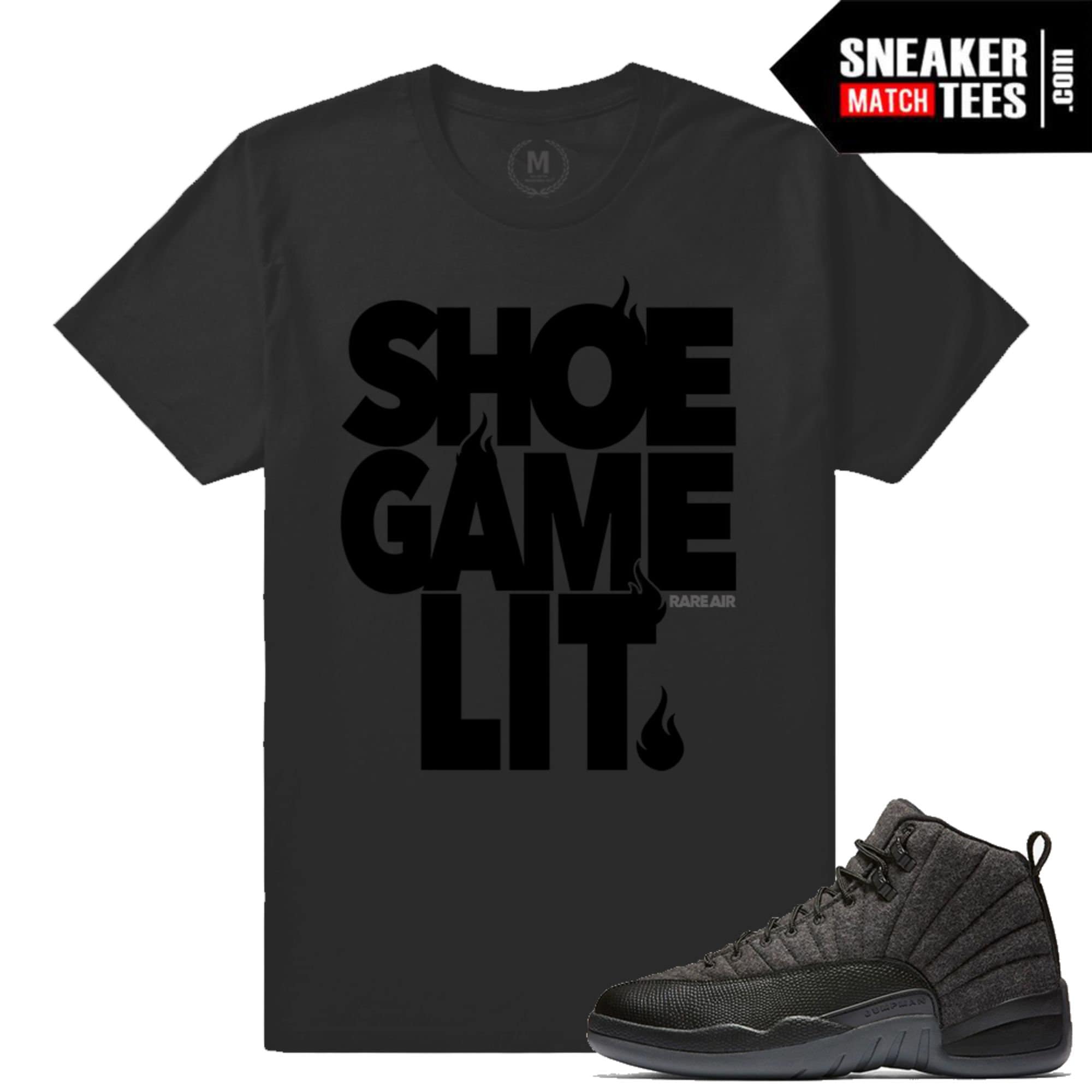 dark grey jordan 12 shirt