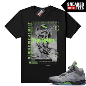 Green Bean 5s passend zu Sneaker Match Tees Schwarz „Rebel“