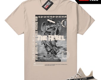Yeezy 350 V2 Slate shirts to match Sneaker Match Tees Tan "The Rebel"