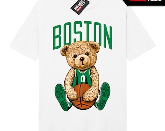 Boston Tatum Ballin Bear Basketball White Youth T-shirt