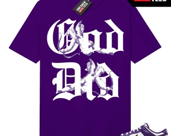 Court Purple Dunk Sneaker Match Tees Purple "God Did"