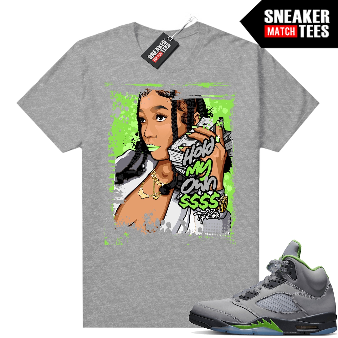 Green Bean 5s to Match Sneaker Match Tees Heather Grey - Etsy