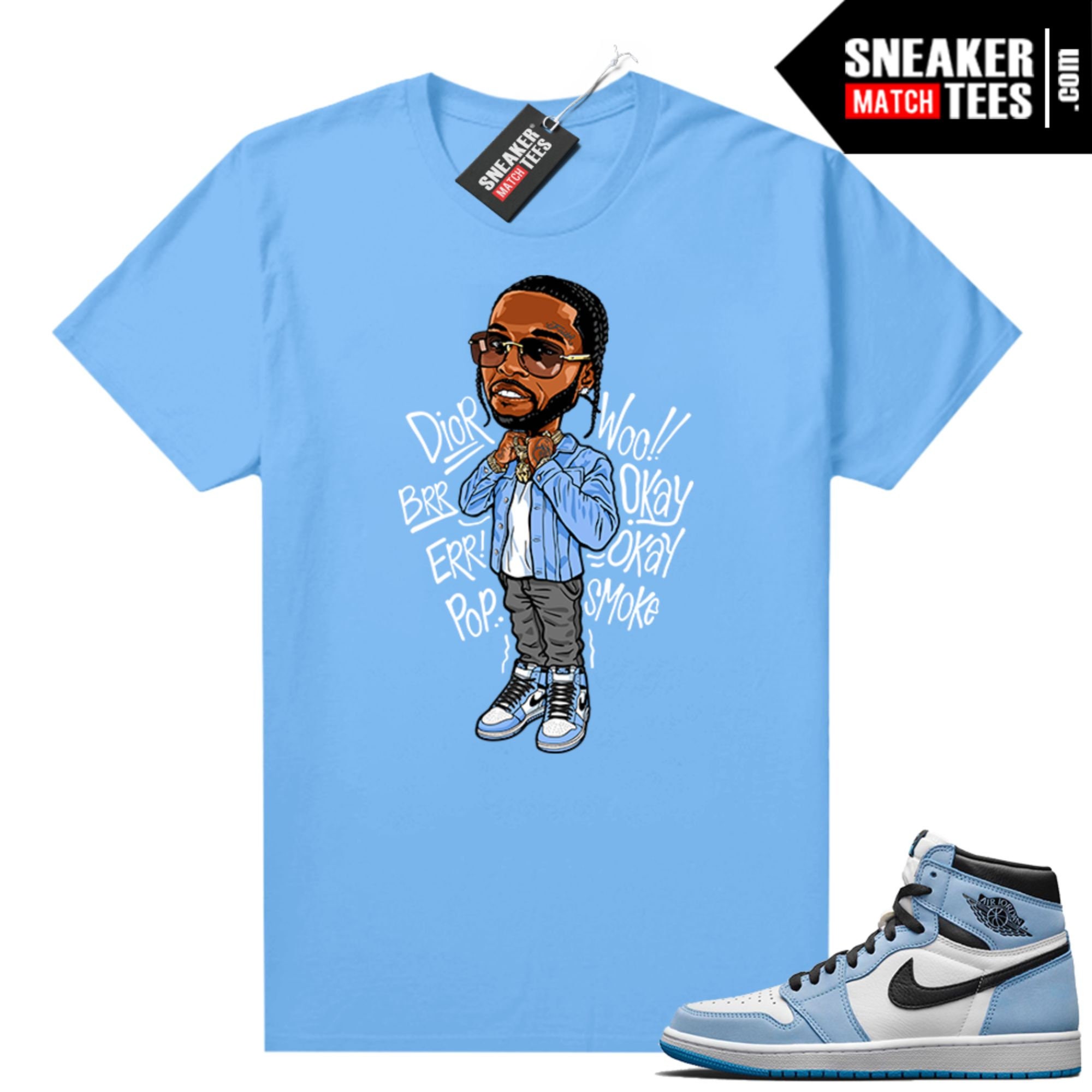 Jordan Air Jordan AIR UNC BLUE Logo T-shirt 6 Sizes S-6XL -  Ireland