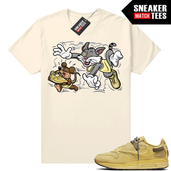 Travis Air Max 1s Saturn Gold pour correspondre aux Sneaker Match Tees Sail « Finessed »