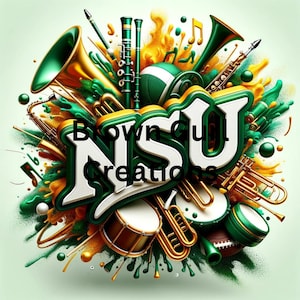 NSU inspirierter 3D Splash für Bekleidung, Becher, Buchcover und mehr