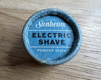 Productos de preafeitado MCM Sunbeam, polvo de afeitar eléctrico en barra, años 50, stock antiguo